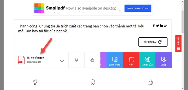 3cắt File Pdf Bằng Công Cụ Trực Tuyến Smallpdf