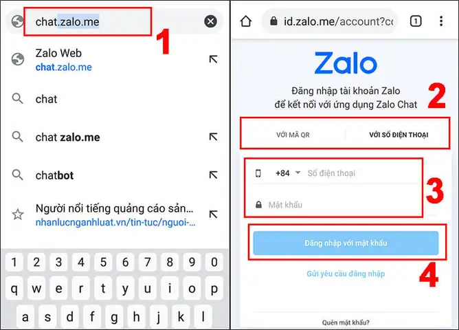 Cách Đăng Nhập Zalo Web Trên Điện Thoại