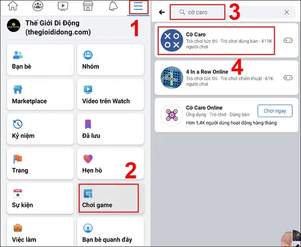 Tìm Đến Mục Chơi Game Tên Facebook