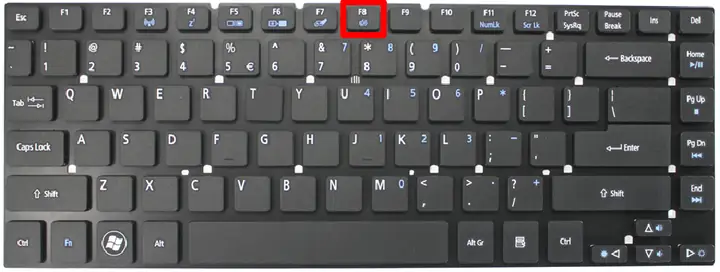 Phím F8 Phím F8