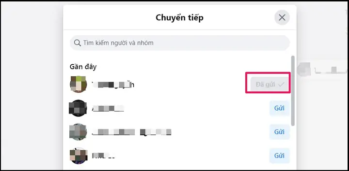 Bước 4: Tìm Kiếm Tên Người Nhận Và Nhất Nút Gửi Bước 4: Tìm Kiếm Tên Người Nhận Và Nhất Nút Gửi