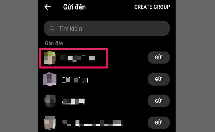 Bước 3: Tìm Kiếm Tên Người Nhận Bước 3: Tìm Kiếm Tên Người Nhận