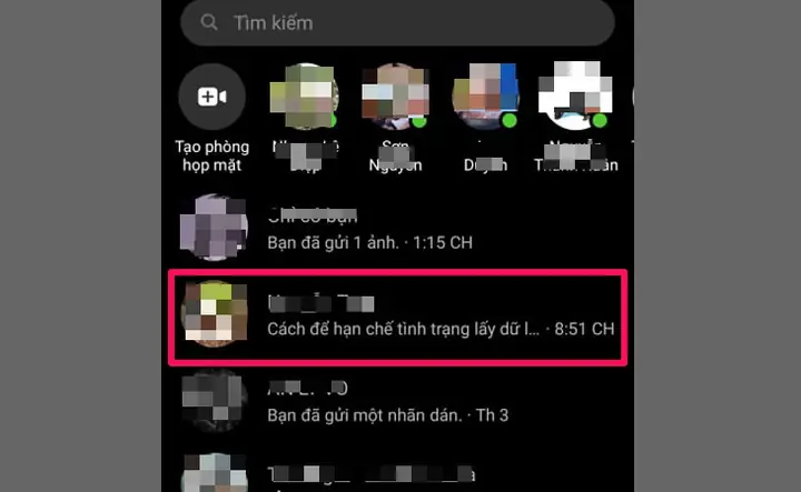 Bước 1: Vào Cuộc Đối Thoại Trên Messenger Muốn Chuyển Tiếp Tin Nhắn Bước 1: Vào Cuộc Đối Thoại Trên Messenger Muốn Chuyển Tiếp Tin Nhắn