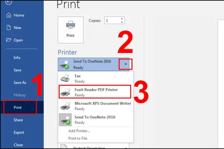 Dùng Print