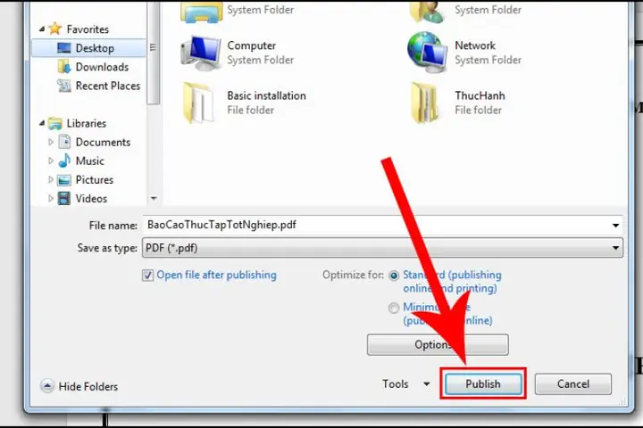 Dùng Export