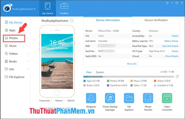 Cách Copy Ảnh Từ Iphone Vào Máy Tính Bằng Itools