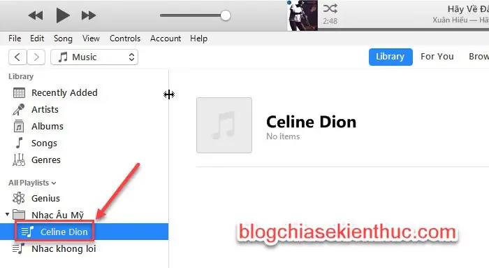 #2. Đồng Bộ Nhạc Bằng Itunes – Tùy Chọn Từng Playlist Bạn Yêu Thích