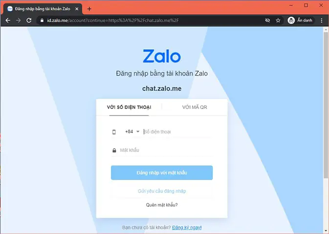 - Bước 4: Đăng Nhập Tài Khoản Zalo Thứ Hai