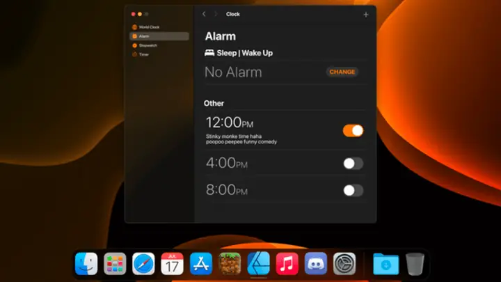 Cài Đặt Báo Thức Bằng Đồng Hồ Trong Macos Ventura