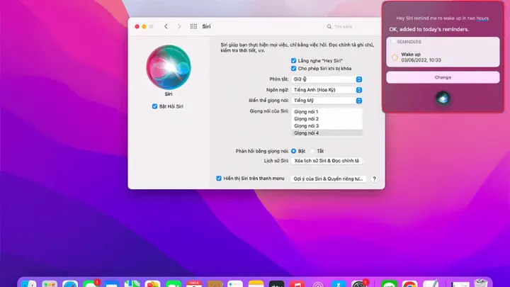 Cài Đặt Báo Thức Trên Macbook Bằng Siri