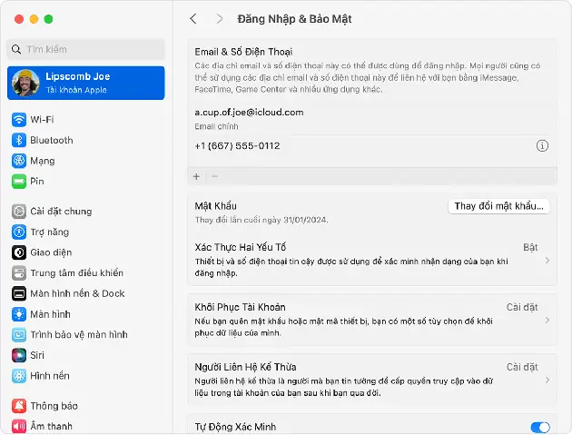 Thay Đổi Mật Khẩu Tài Khoản Apple Trên Máy Mac