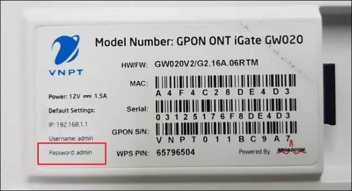 Bước 2:nhập Usename Và Password