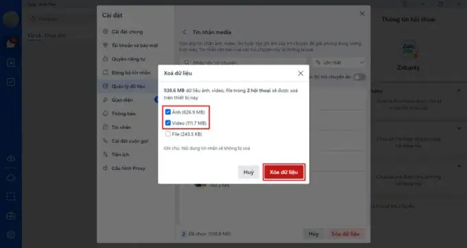 Cách Dọn Dẹp Bộ Nhớ Zalo Trên Máy Tính
