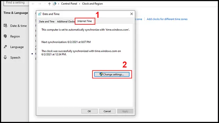 Thay Đổi Server Internet Time