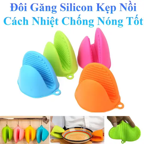Đôi Găng Silicon Kẹp Nồi Cách Nhiệt Chống Nóng Tốt Đôi Găng Silicon Kẹp Nồi Cách Nhiệt Chống Nóng Tốt