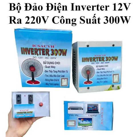 Bộ Đảo Điện Inverter 12v Ra 220v Công Suất 300w Bộ Đảo Điện Inverter 12v Ra 220v Công Suất 300w