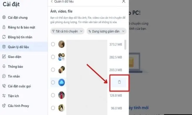 Cách Xóa Dữ Liệu Cụ Thể Trong Tin Nhắn Zalo Cách Xóa Dữ Liệu Cụ Thể Trong Tin Nhắn Zalo
