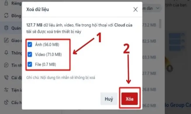 Cách Xóa Dữ Liệu Cụ Thể Trong Tin Nhắn Zalo Cách Xóa Dữ Liệu Cụ Thể Trong Tin Nhắn Zalo