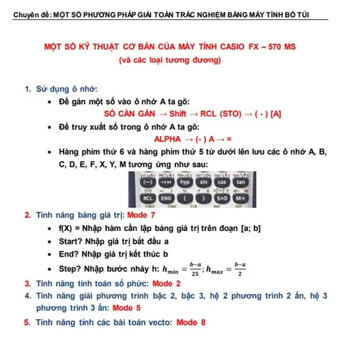 Hướng Dẫn Giải Toán Bằng Máy Tính Lớp 12 Chi Tiết Nhất