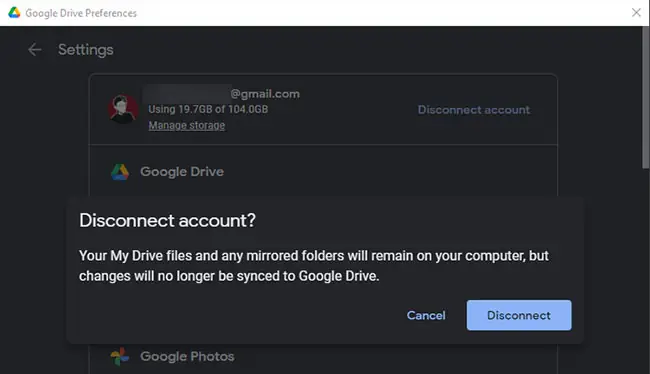 Cách Ngắt Kết Nối Google Drive Khỏi Máy Tính