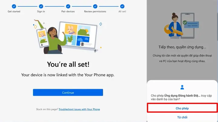 Hướng Dẫn Gọi Điện Thoại Trên Máy Tính Với Ứng Dụng Your Phone Bước 5