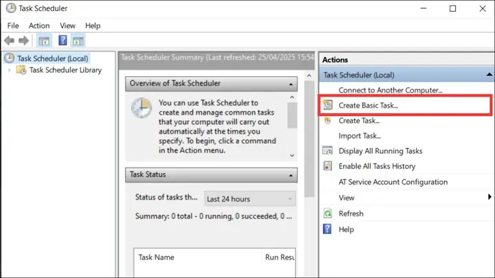 Hẹn Giờ Mở Máy Tính Bằng Task Scheduler
