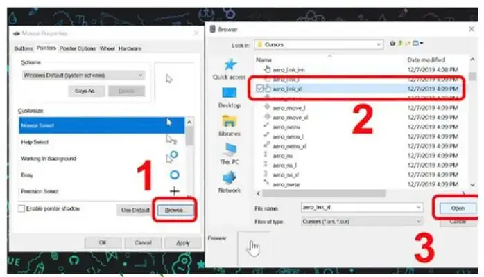 Phương Pháp 1: Tùy Chỉnh Hiệu Ứng Chuột Trực Tiếp Trong Cài Đặt Windows