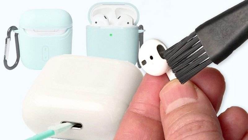 Hình ảnh chi tiết về đèn LED báo hiệu tình trạng sạc của hộp tai nghe Bluetooth