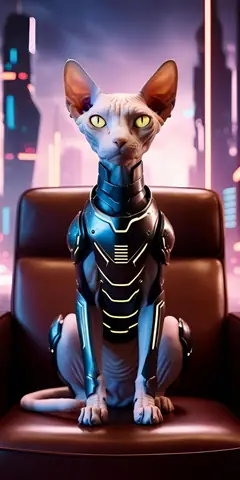 Mèo Sphynx 3d Với Áo Giáp