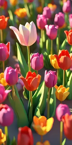 Ảnh Nền 3d Hoa Tulip
