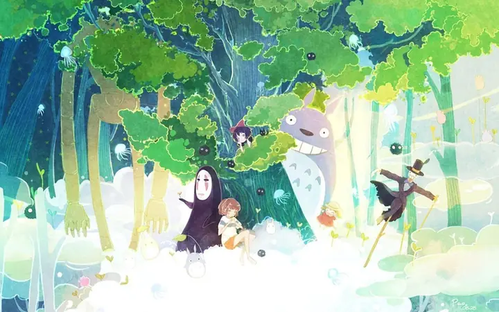 Hình Nền Máy Tính Dễ Thương Chủ Đề Phim Ghibli