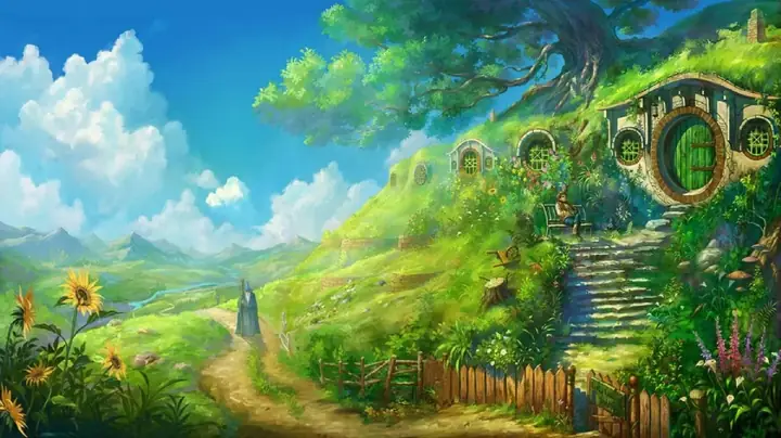 Hình Nền Máy Tính Anime Thiên Nhiên