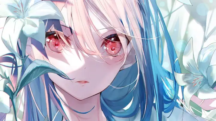 Hình Nền Máy Tính Anime Màu Xanh Dương