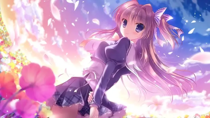 Hình Nền Máy Tính Anime Màu Tím