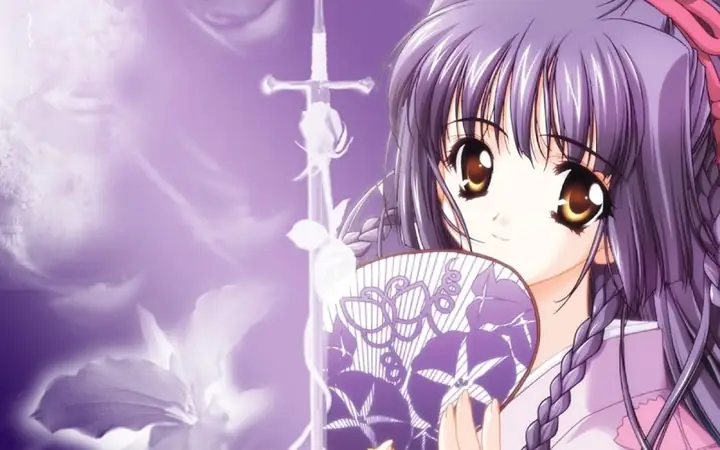 Hình Nền Máy Tính Anime Màu Tím