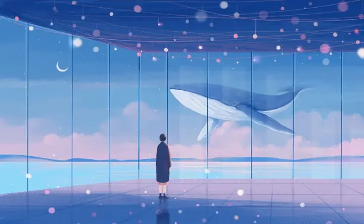Hình Nền Máy Tính Anime Màu Xanh Dương