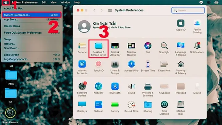 Trên Máy Macbook