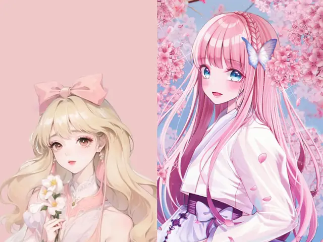 Hình Nền Anime Màu Hồng Cute