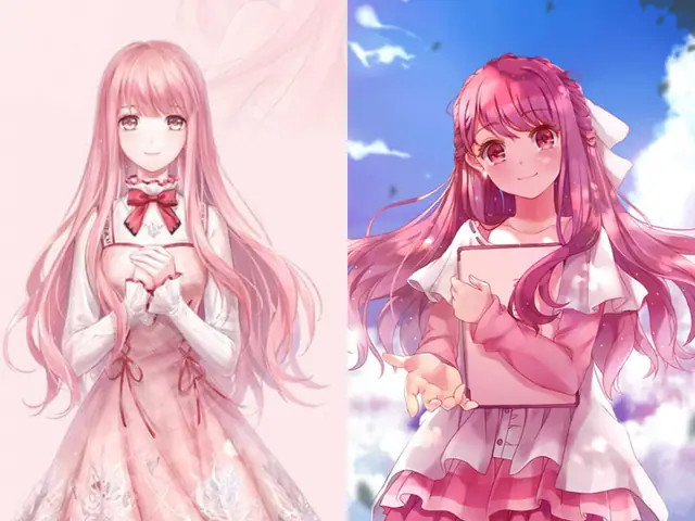 Hình Nền Anime Màu Hồng Cute