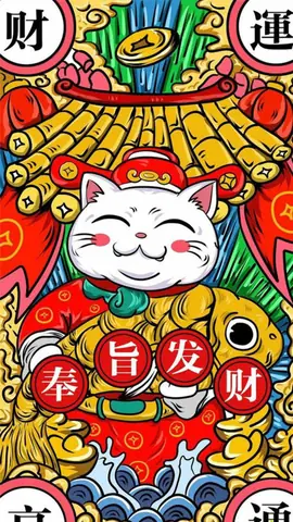 Hình Nền Mèo May Mắn Thần May Mắn