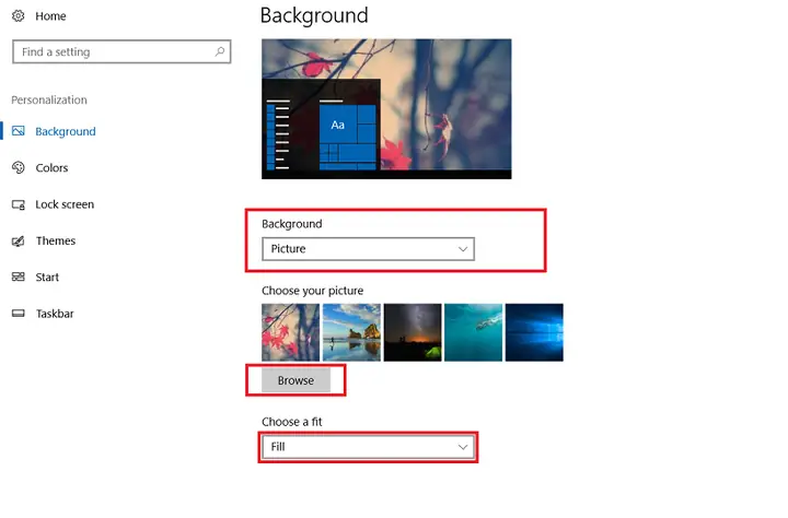 Cách Đổi Hình Nền Máy Tính Windows 10 Qua Menu Cài Đặt Nhanh