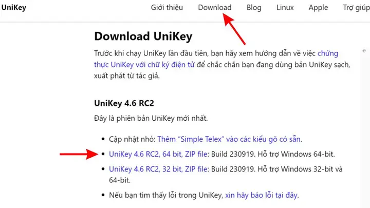 Bước 1: Tải Phần Mềm Unikey