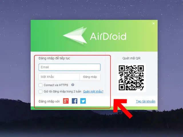 Kết Nối Điện Thoại Samsung Với Máy Tính Bằng Airdroid