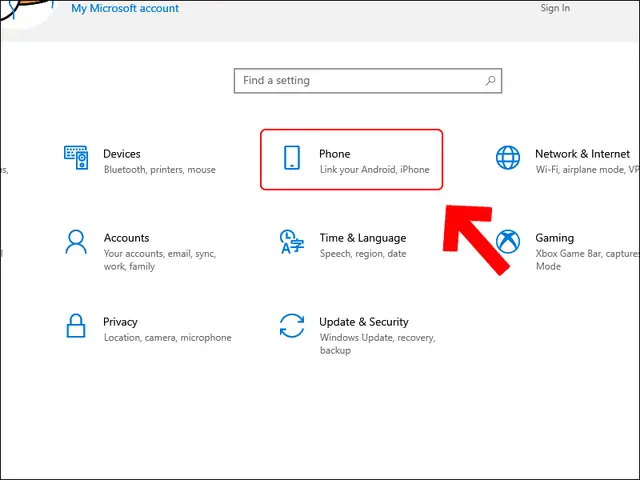 Kết Nối Bằng Tài Khoản Microsoft