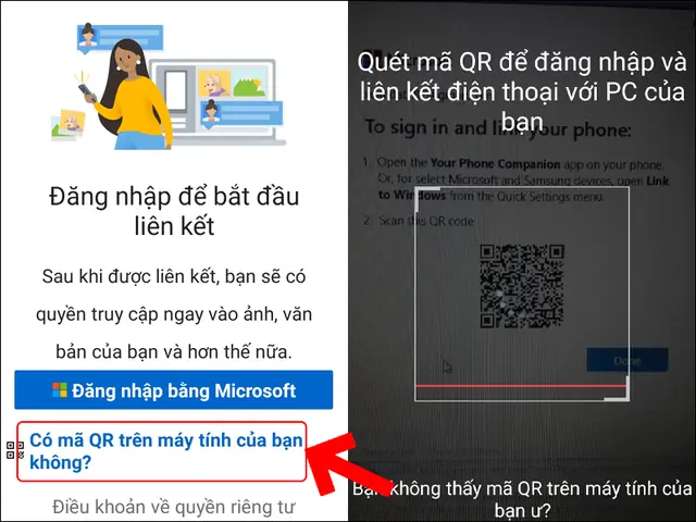 Kết Nối Bằng Tài Khoản Microsoft