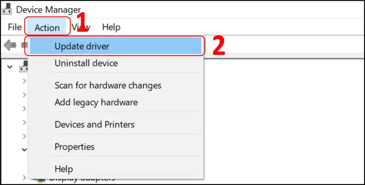 Không Nhận, Nhận Sai Hoặc Lỗi Driver