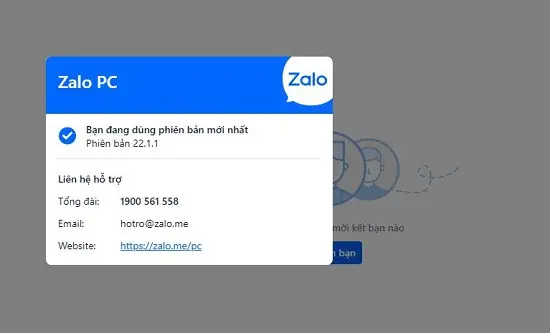 Cập Nhật Lại Phiên Bản Zalo