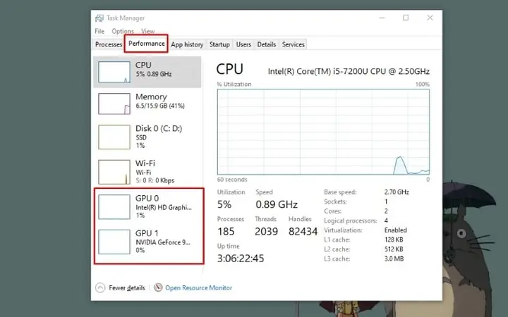 Kiểm Tra Qua Task Manager
