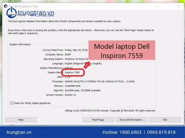 Cách Kiểm Tra Đời Máy Laptop Dell Trên Windows
