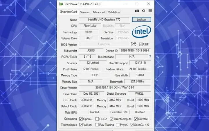 Dùng Phần Mềm Chuyên Dụng Gpu-z (xem Thông Số Chi Tiết)